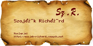 Szoják Richárd névjegykártya